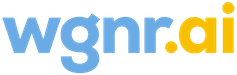 Wgnr.ai company logo in blue and yellow colors